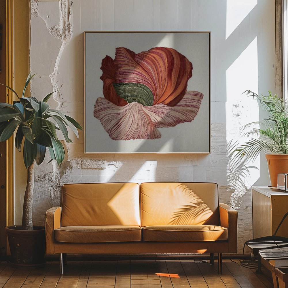 Floral lines I - Square Stretched Canvas, Poster or Fine Art Print - I Heart Wall Art - Poster Print, Canvas Print or Framed Art Print