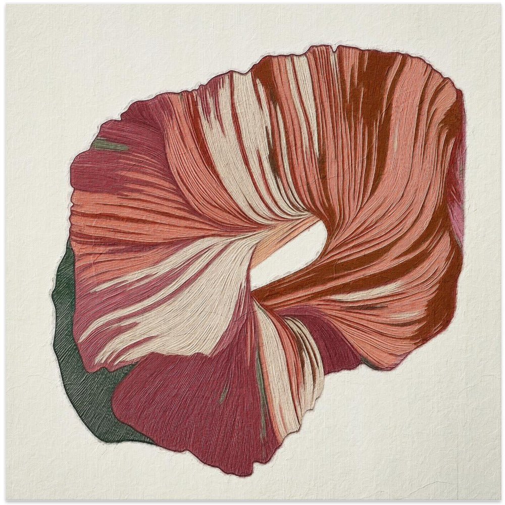 Floral Lines II - Square Stretched Canvas, Poster or Fine Art Print - I Heart Wall Art - Poster Print, Canvas Print or Framed Art Print