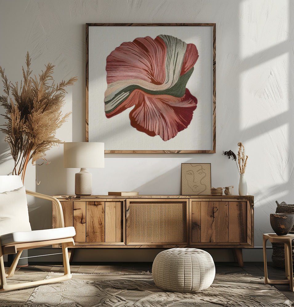 Floral Lines III - Square Stretched Canvas, Poster or Fine Art Print - I Heart Wall Art - Poster Print, Canvas Print or Framed Art Print