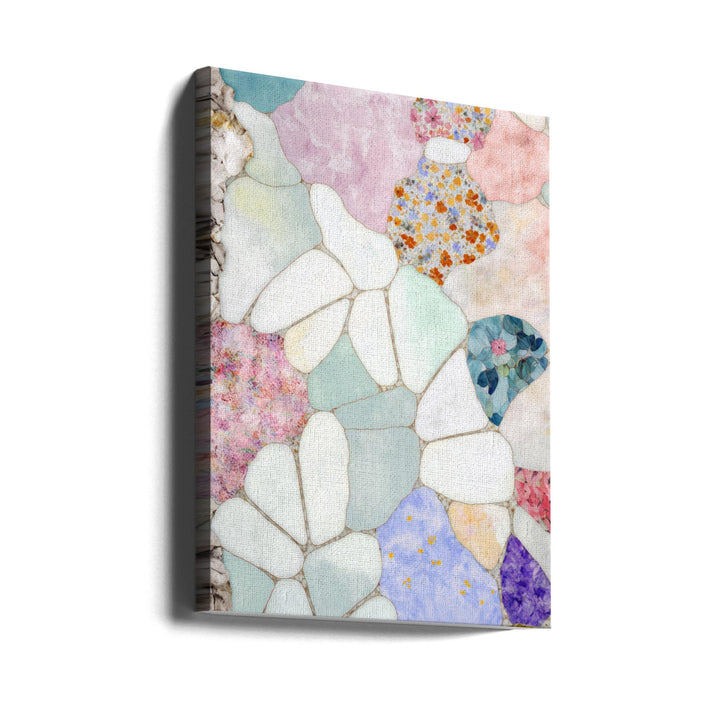Floral Mosaic - Stretched Canvas, Poster or Fine Art Print I Heart Wall Art
