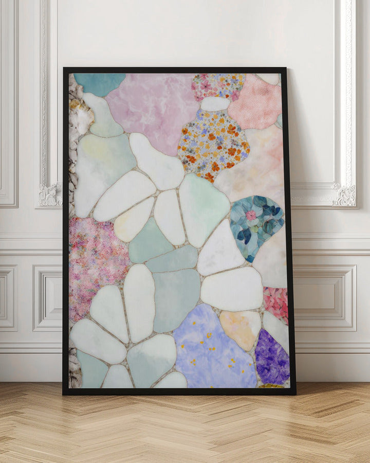 Floral Mosaic - Stretched Canvas, Poster or Fine Art Print I Heart Wall Art
