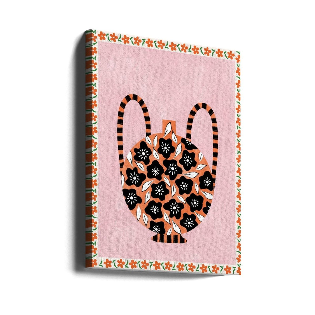 Floral Patterned Jug - Stretched Canvas, Poster or Fine Art Print - I Heart Wall Art - Poster Print, Canvas Print or Framed Art Print