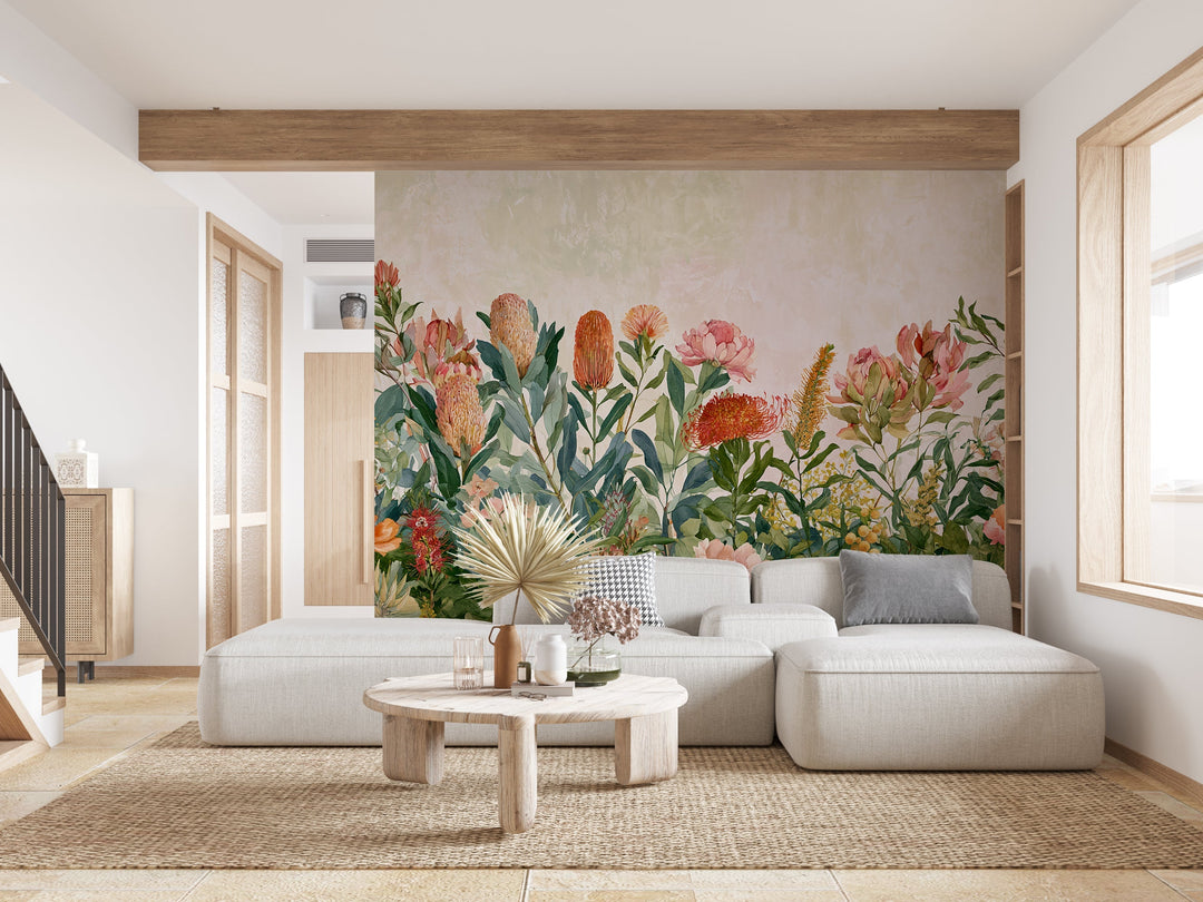 Floral Rhapsody- Peel and Stick Premium Wallpaper Mural