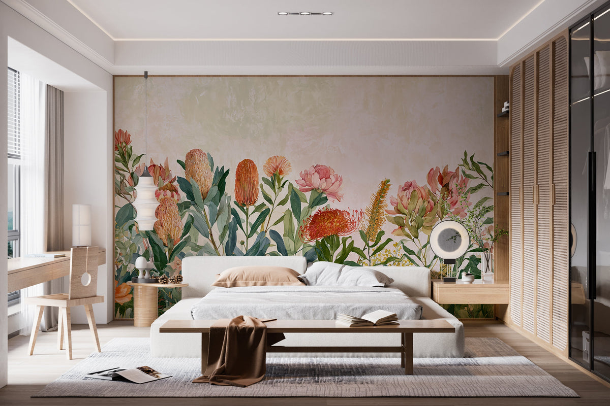 Floral Rhapsody- Peel and Stick Premium Wallpaper Mural