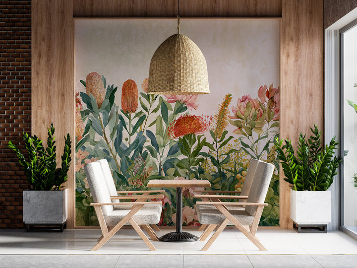 Floral Rhapsody- Peel and Stick Premium Wallpaper Mural