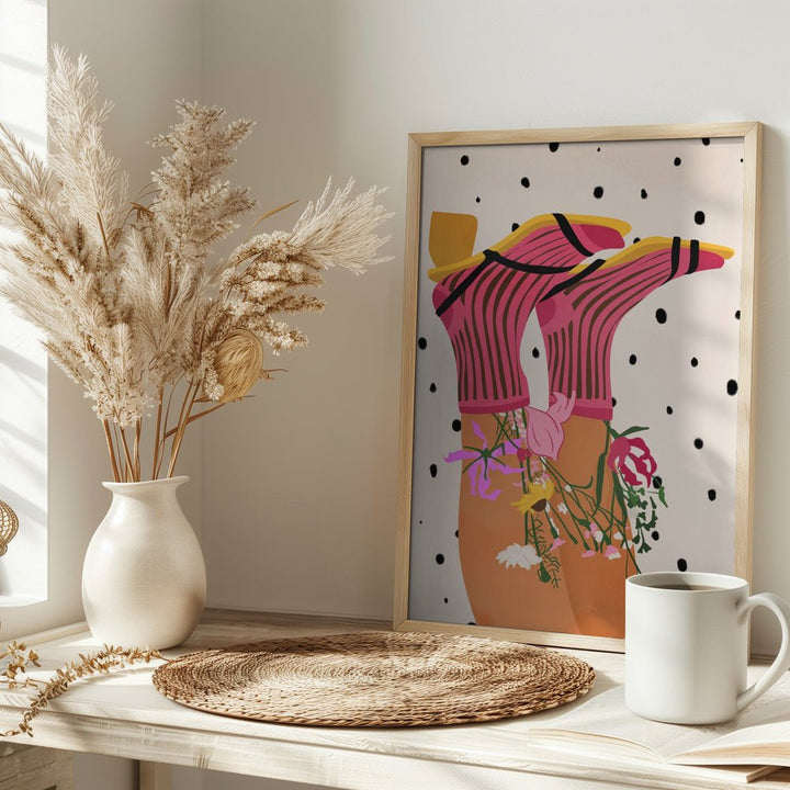 Floral Step Delight - Stretched Canvas or Fine Art Print - I Heart Wall Art - Poster Print, Canvas Print or Framed Art Print