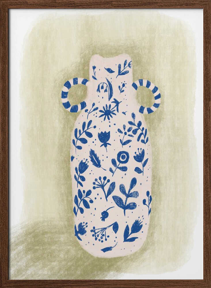 FLORAL VASE - Stretched Canvas, Poster or Fine Art Print - I Heart Wall Art - Poster Print, Canvas Print or Framed Art Print