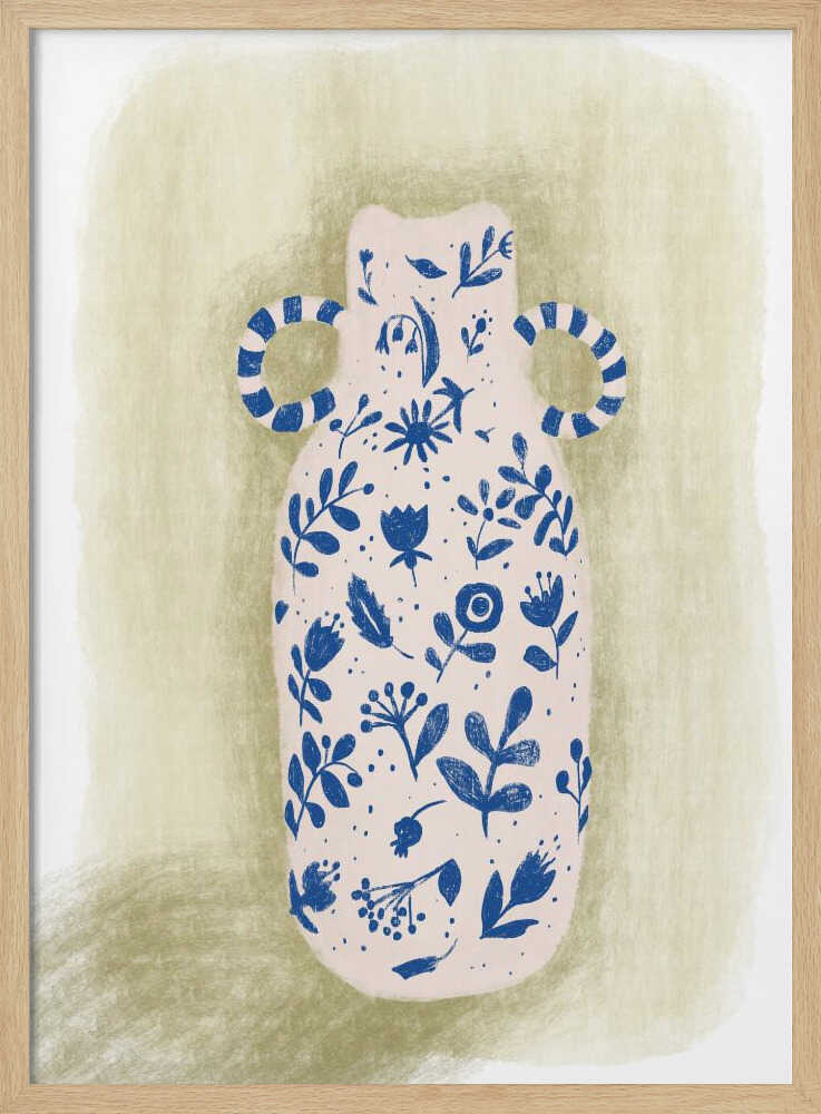 FLORAL VASE - Stretched Canvas, Poster or Fine Art Print - I Heart Wall Art - Poster Print, Canvas Print or Framed Art Print