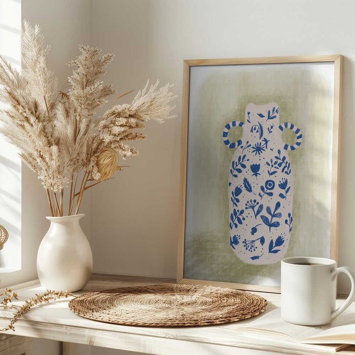 FLORAL VASE - Stretched Canvas, Poster or Fine Art Print - I Heart Wall Art - Poster Print, Canvas Print or Framed Art Print