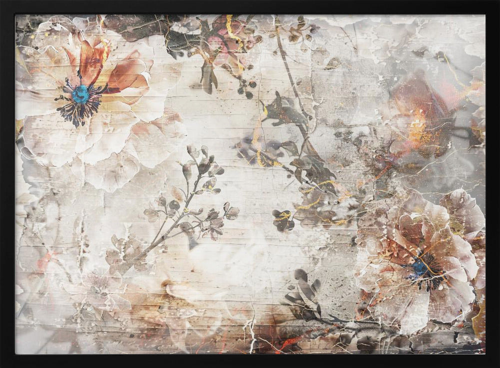 Floral Vintage Art Illustration 04 - Stretched Canvas, Poster or Fine Art Print I Heart Wall Art