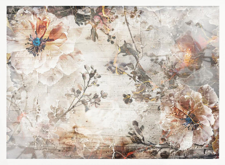 Floral Vintage Art Illustration 04 - Stretched Canvas, Poster or Fine Art Print I Heart Wall Art