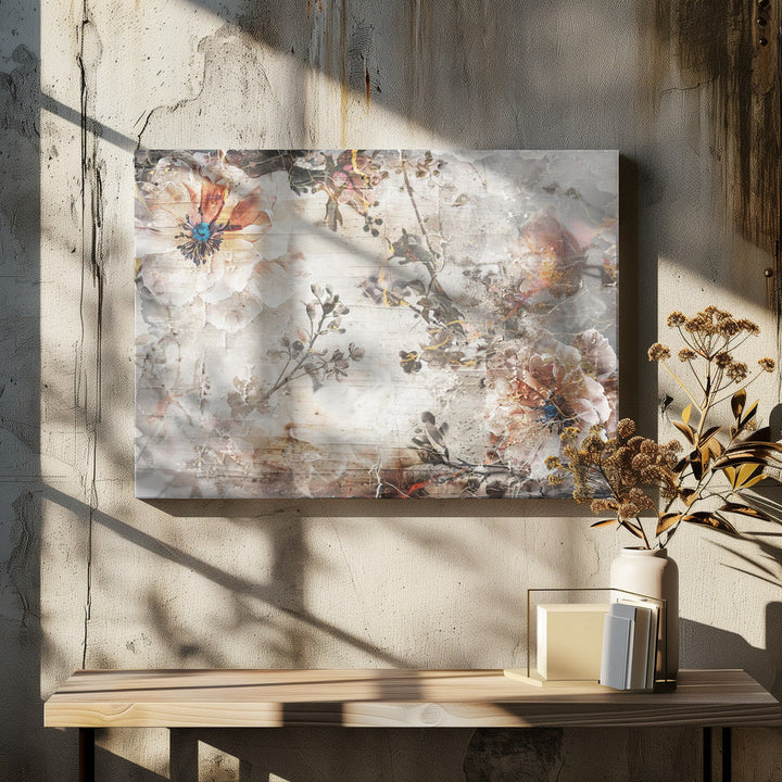 Floral Vintage Art Illustration 04 - Stretched Canvas, Poster or Fine Art Print I Heart Wall Art