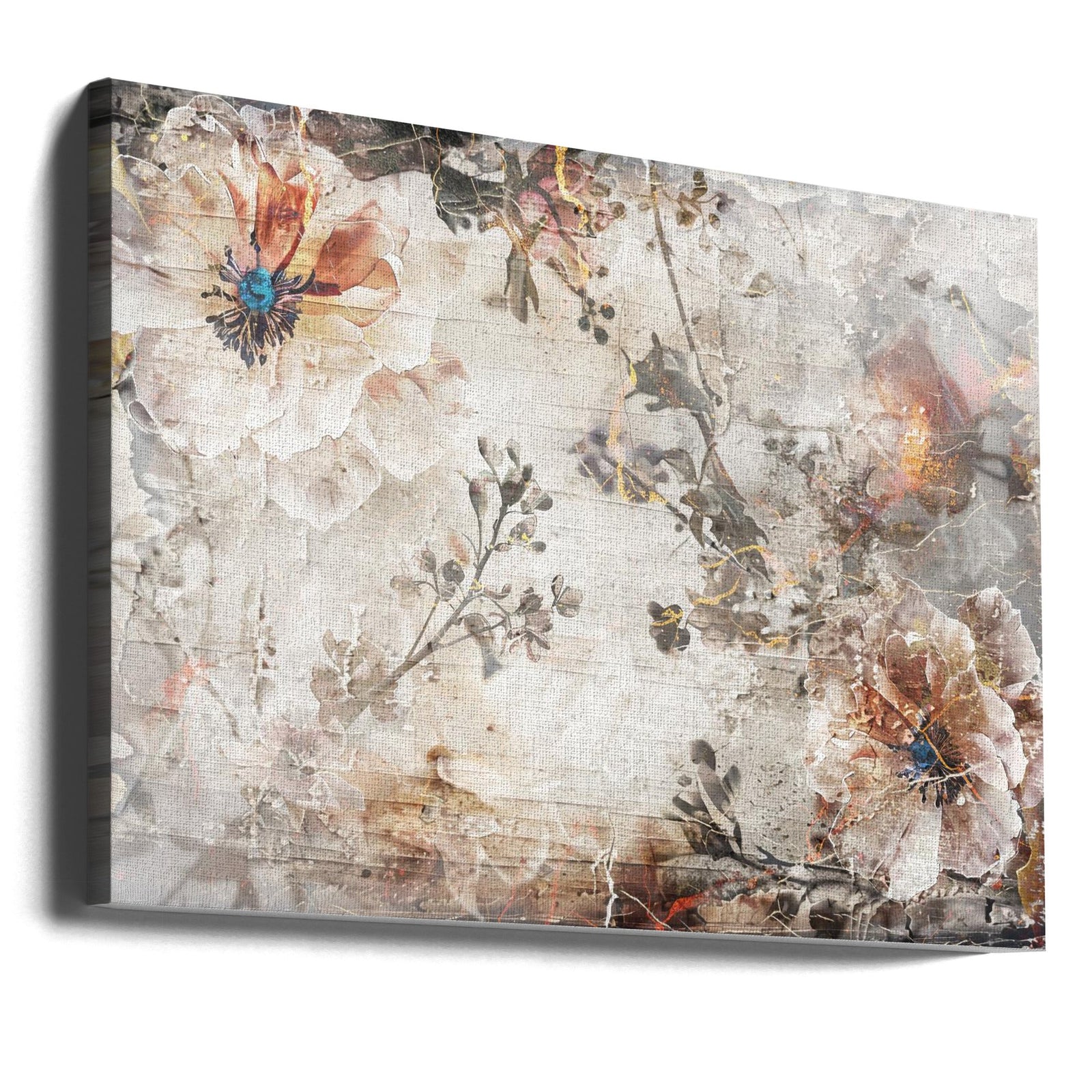 Floral Vintage Art Illustration 04 - Stretched Canvas, Poster or Fine Art Print I Heart Wall Art