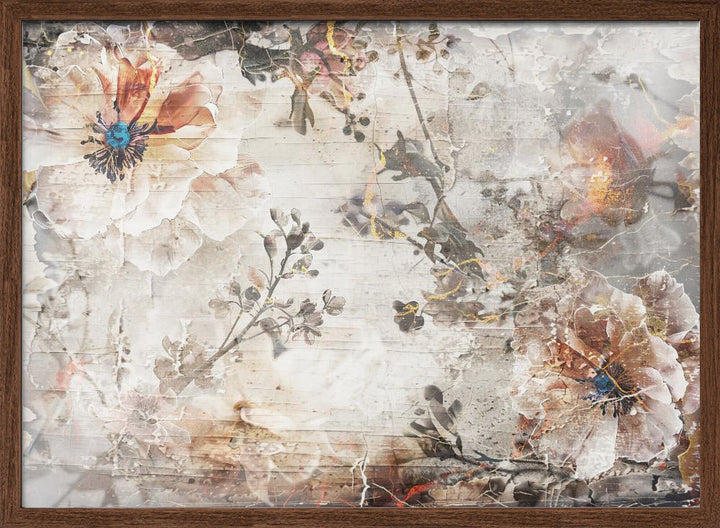 Floral Vintage Art Illustration 04 - Stretched Canvas, Poster or Fine Art Print I Heart Wall Art