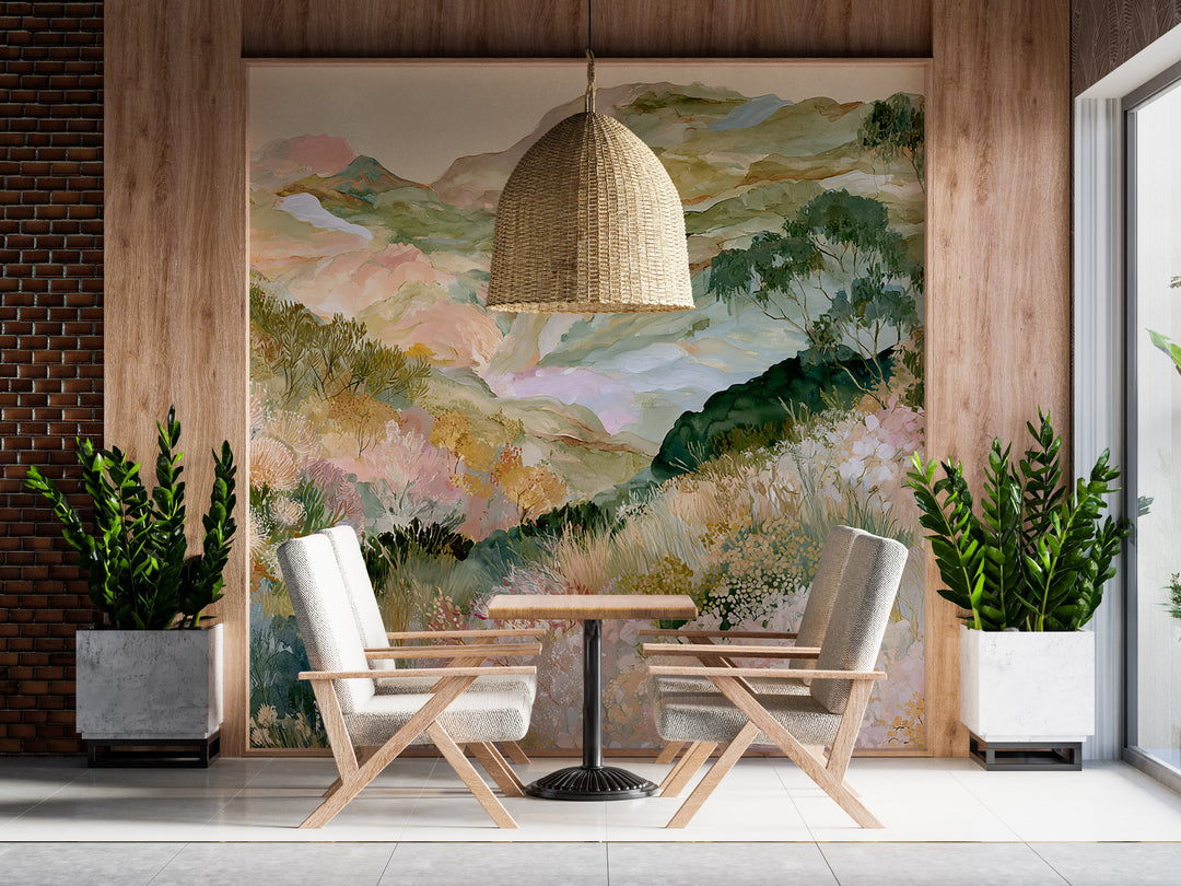 Floral Wanderlust- Peel and Stick Premium Wallpaper Mural