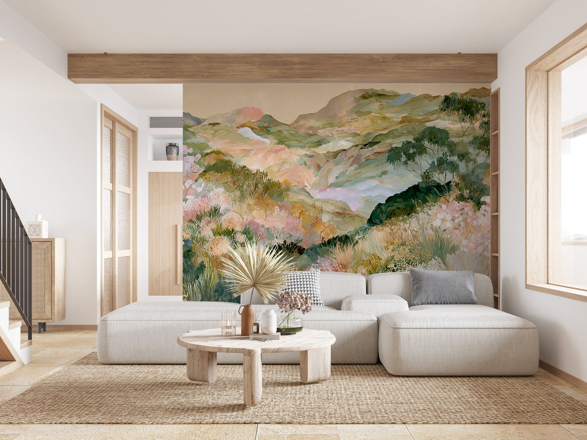 Floral Wanderlust- Peel and Stick Premium Wallpaper Mural