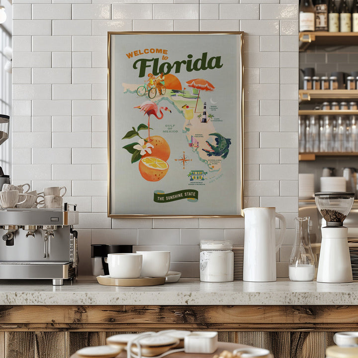 Florida - Stretched Canvas, Poster or Fine Art Print I Heart Wall Art