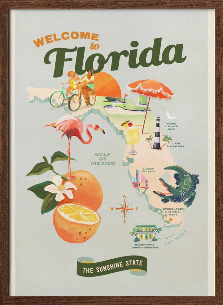 Florida - Stretched Canvas, Poster or Fine Art Print I Heart Wall Art