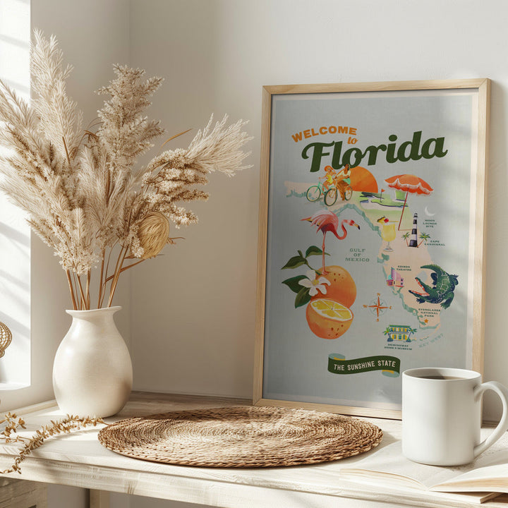 Florida - Stretched Canvas, Poster or Fine Art Print I Heart Wall Art