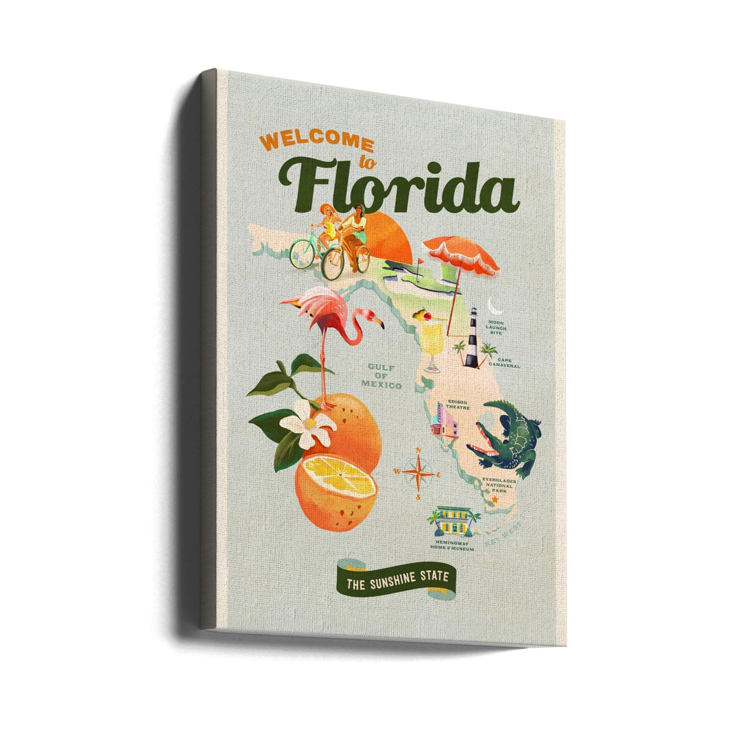 Florida - Stretched Canvas, Poster or Fine Art Print I Heart Wall Art