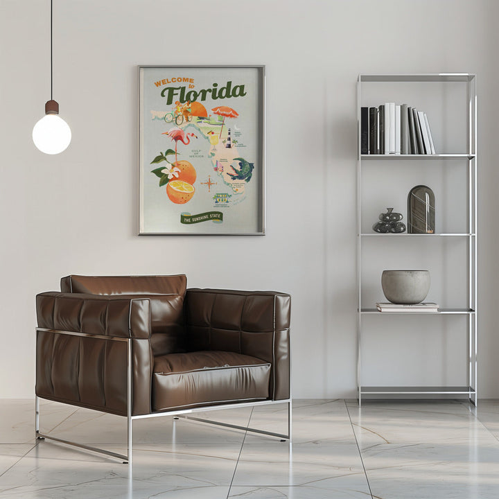 Florida - Stretched Canvas, Poster or Fine Art Print I Heart Wall Art