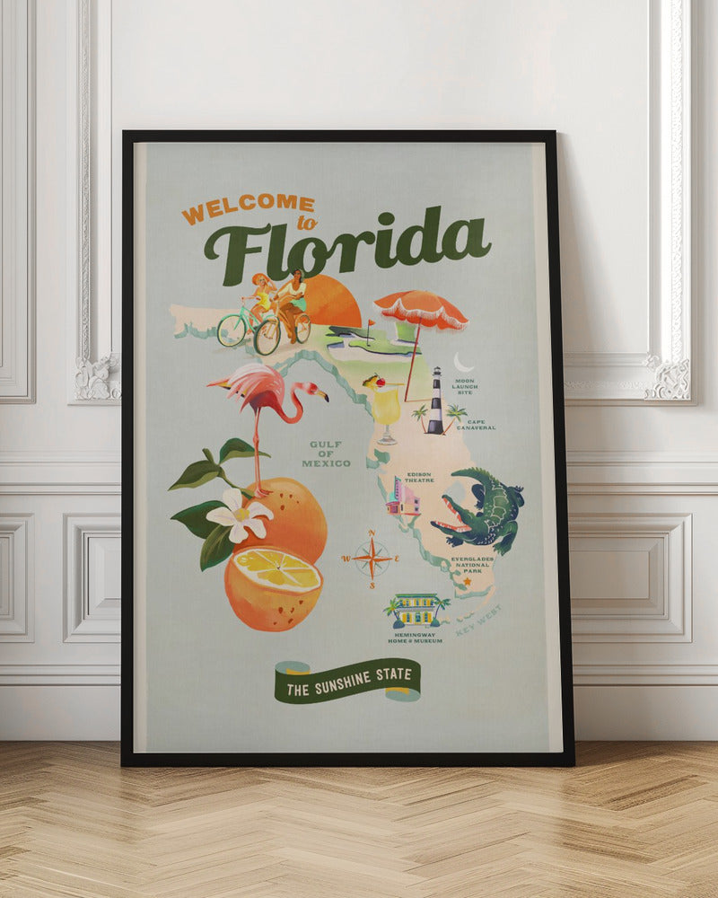 Florida - Stretched Canvas, Poster or Fine Art Print I Heart Wall Art
