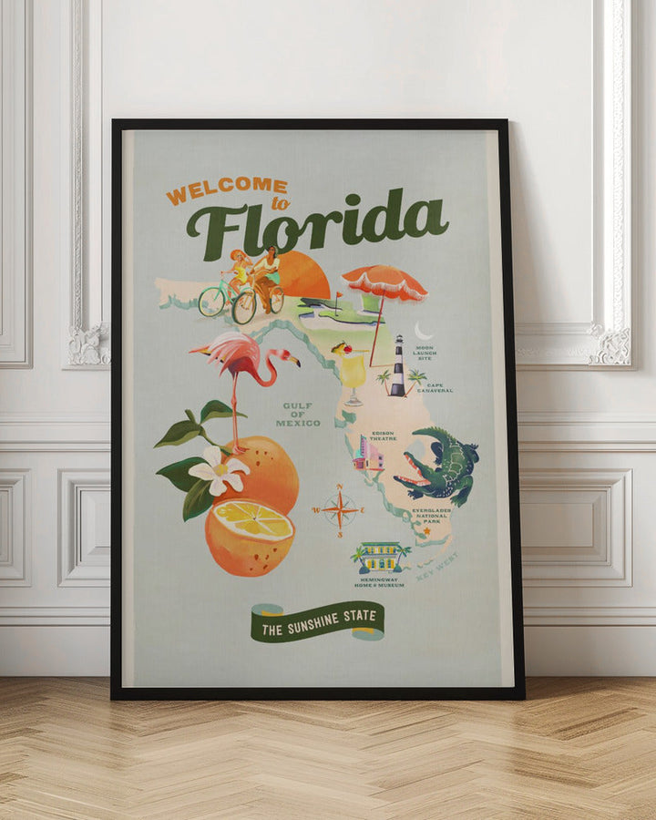 Florida - Stretched Canvas, Poster or Fine Art Print I Heart Wall Art