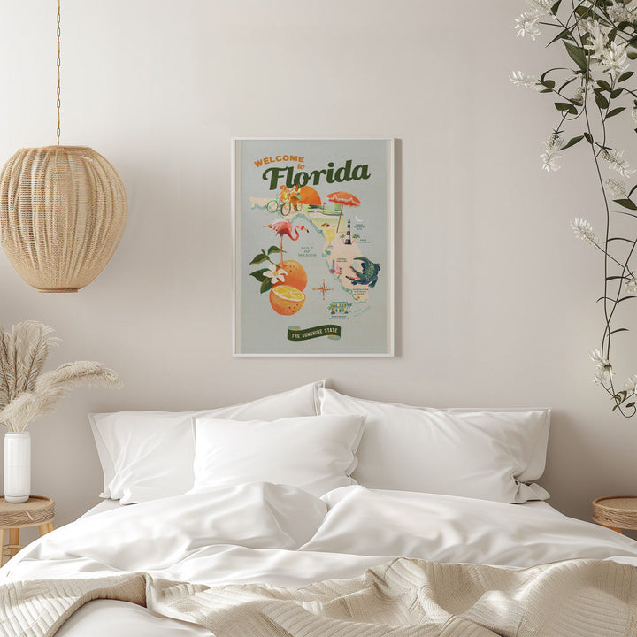 Florida - Stretched Canvas, Poster or Fine Art Print I Heart Wall Art