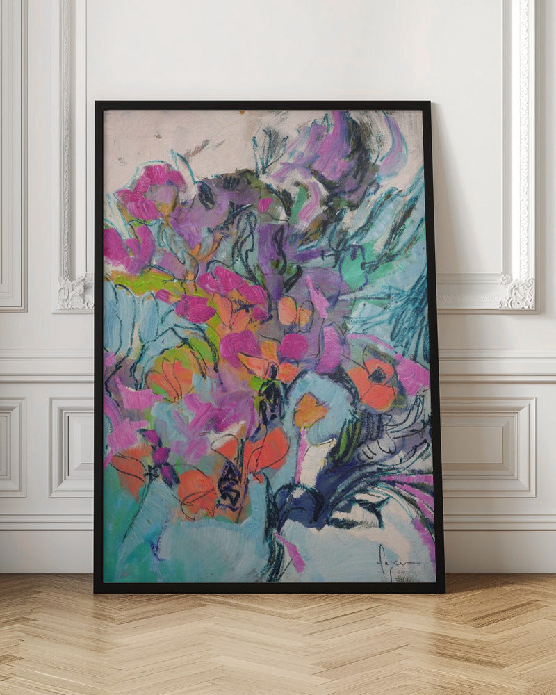 Df840flourish - Stretched Canvas, Poster or Fine Art Print I Heart Wall Art