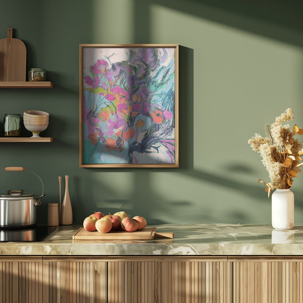 Df840flourish - Stretched Canvas, Poster or Fine Art Print I Heart Wall Art