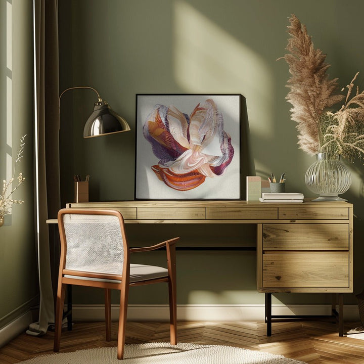 Flow Flower I - Square Stretched Canvas, Poster or Fine Art Print - I Heart Wall Art - Poster Print, Canvas Print or Framed Art Print