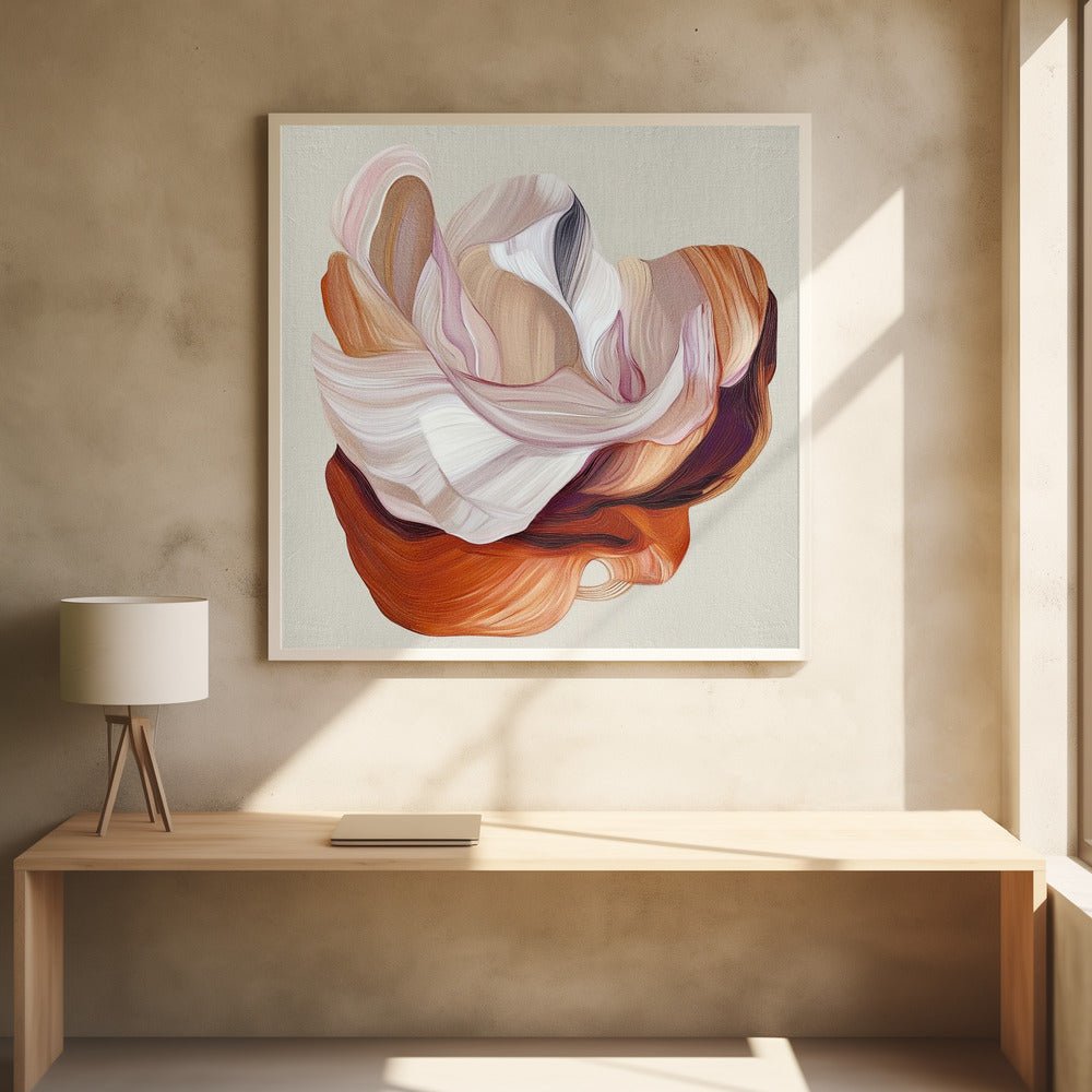 Flow Flower II - Square Stretched Canvas, Poster or Fine Art Print - I Heart Wall Art - Poster Print, Canvas Print or Framed Art Print