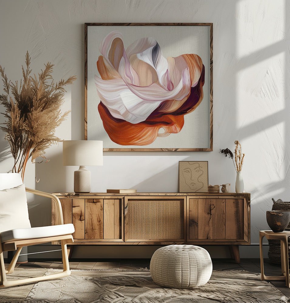 Flow Flower II - Square Stretched Canvas, Poster or Fine Art Print - I Heart Wall Art - Poster Print, Canvas Print or Framed Art Print