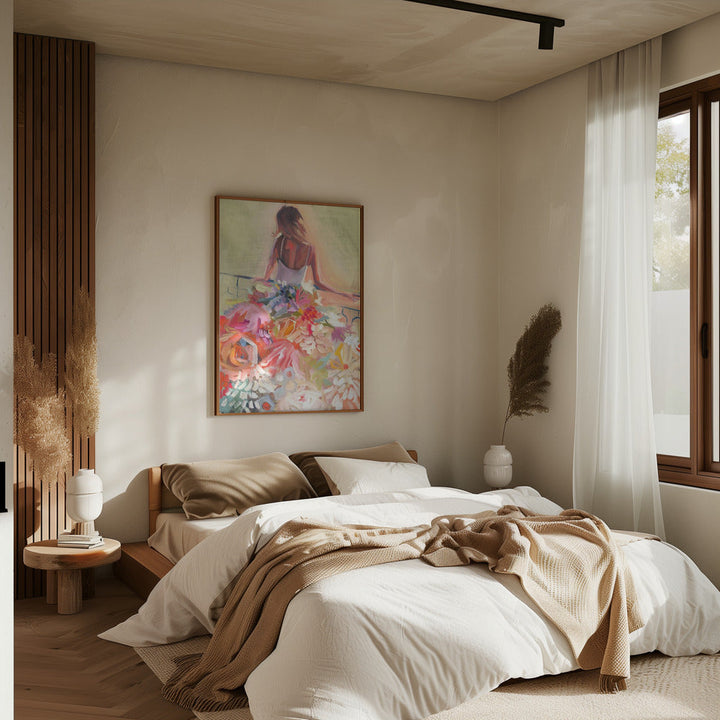 Flower Dress - Stretched Canvas, Poster or Fine Art Print I Heart Wall Art