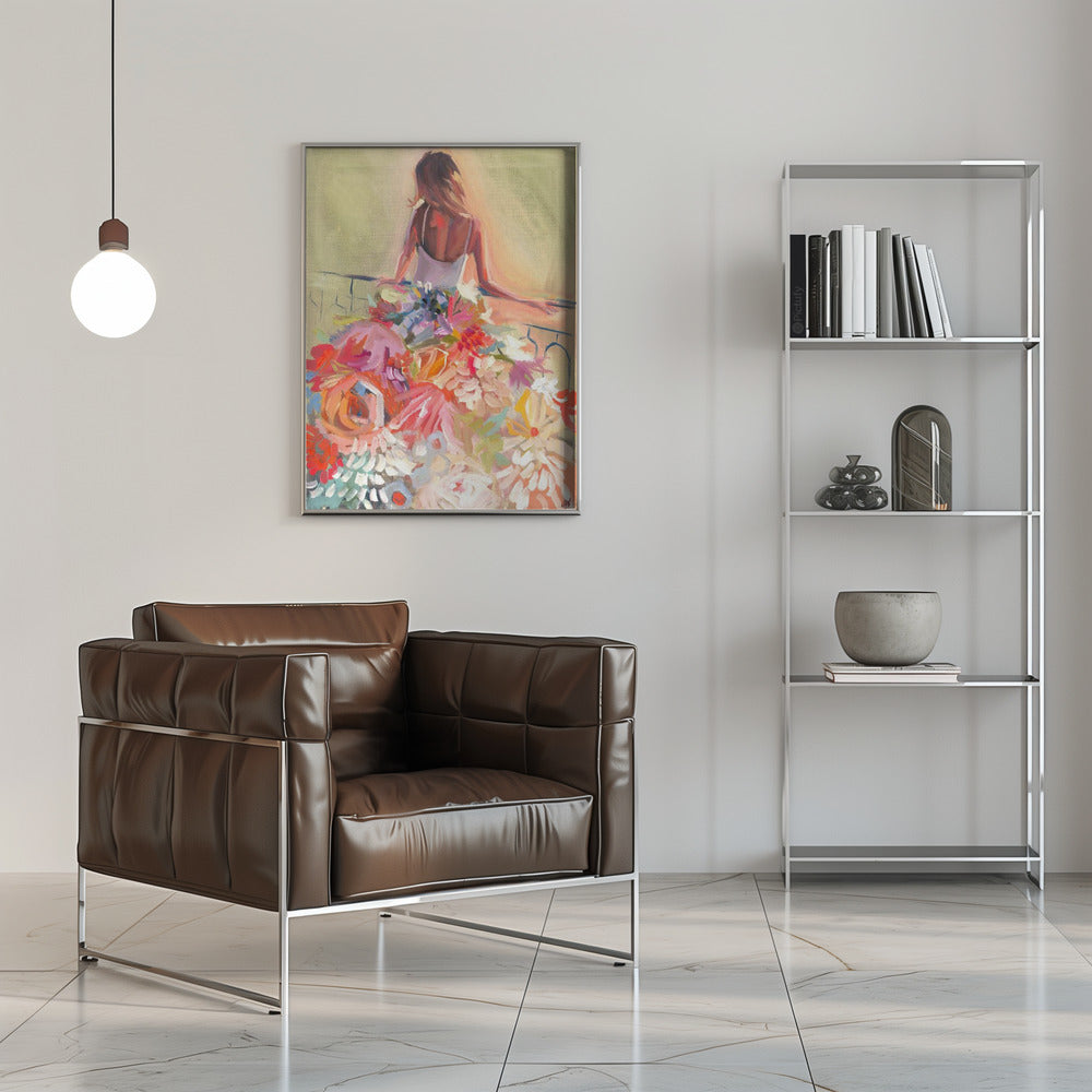 Flower Dress - Stretched Canvas, Poster or Fine Art Print I Heart Wall Art