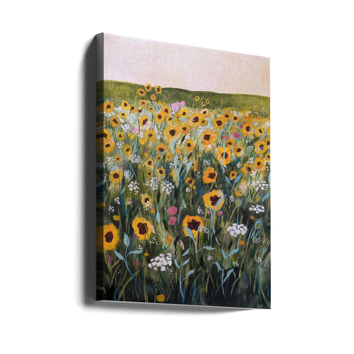 Flower Field - Stretched Canvas, Poster or Fine Art Print I Heart Wall Art
