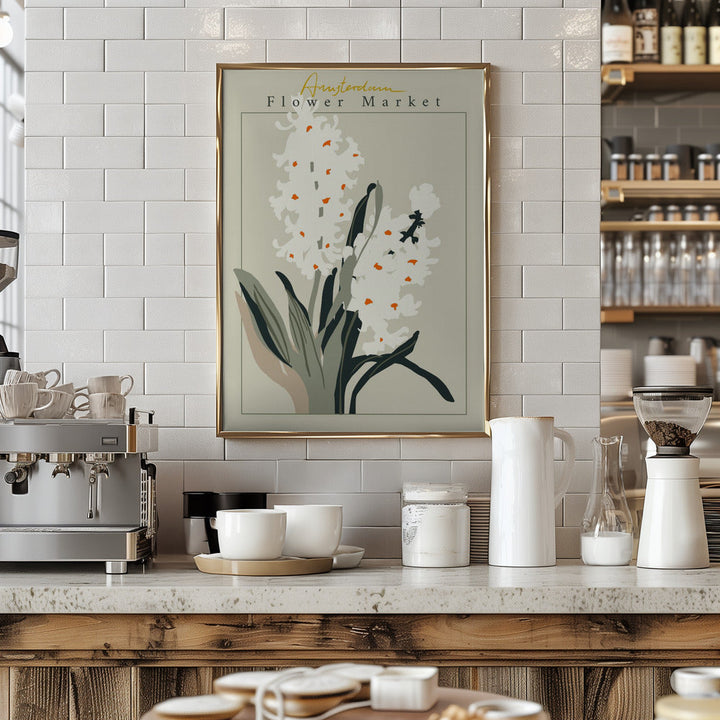 Flower Market Amsterdam Hyacinth - Stretched Canvas, Poster or Fine Art Print I Heart Wall Art