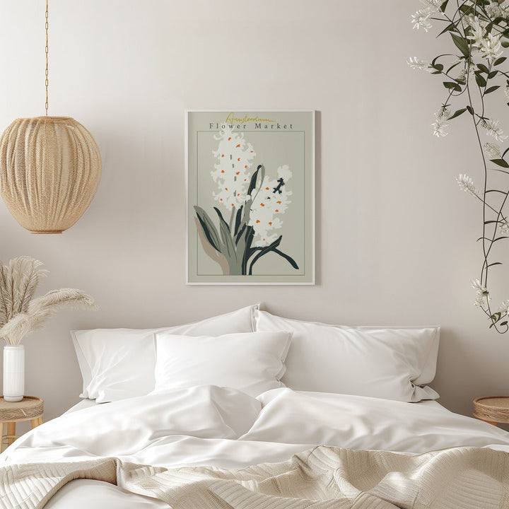 Flower Market Amsterdam Hyacinth - Stretched Canvas, Poster or Fine Art Print I Heart Wall Art