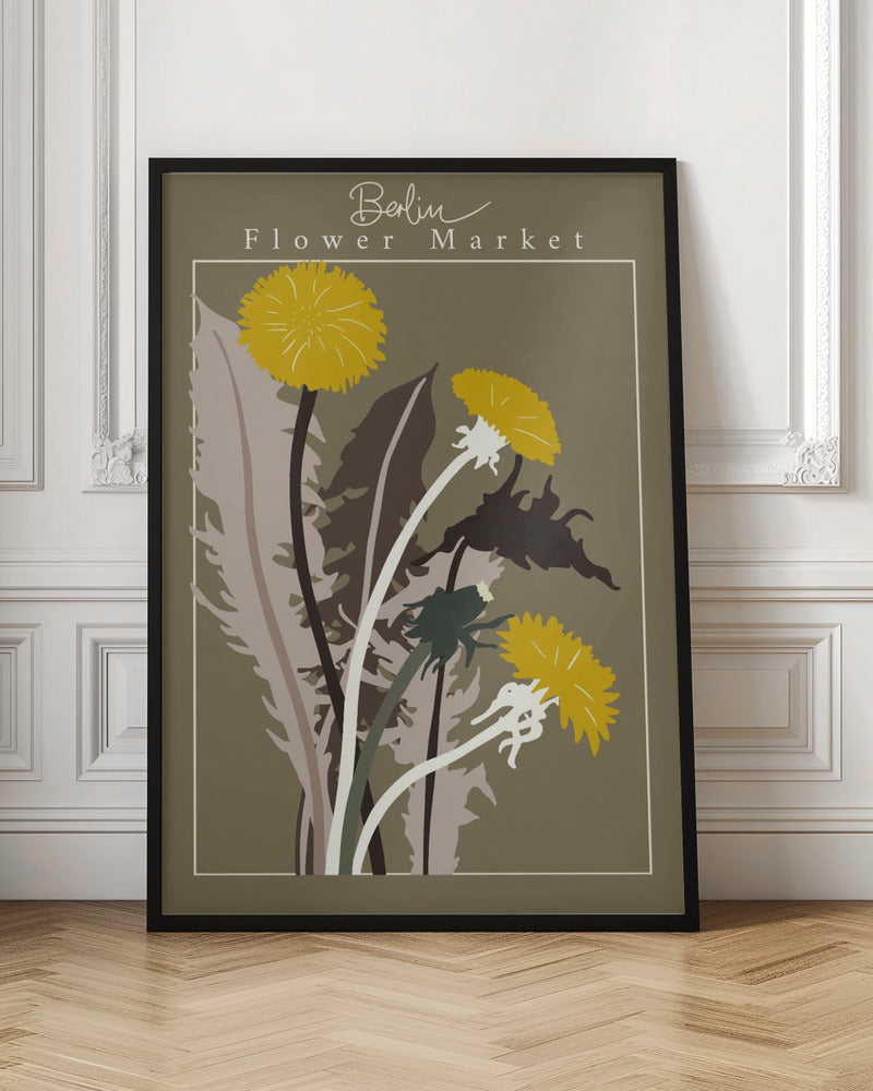 Flower Market Berlin Dandelion - Stretched Canvas, Poster or Fine Art Print I Heart Wall Art