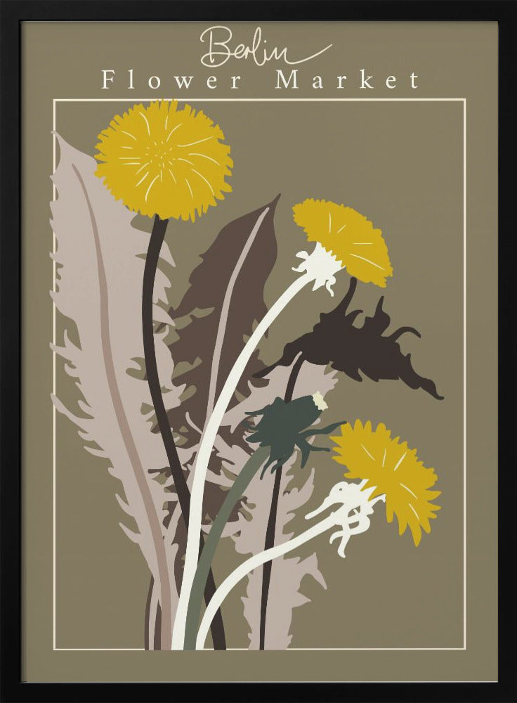 Flower Market Berlin Dandelion - Stretched Canvas, Poster or Fine Art Print I Heart Wall Art