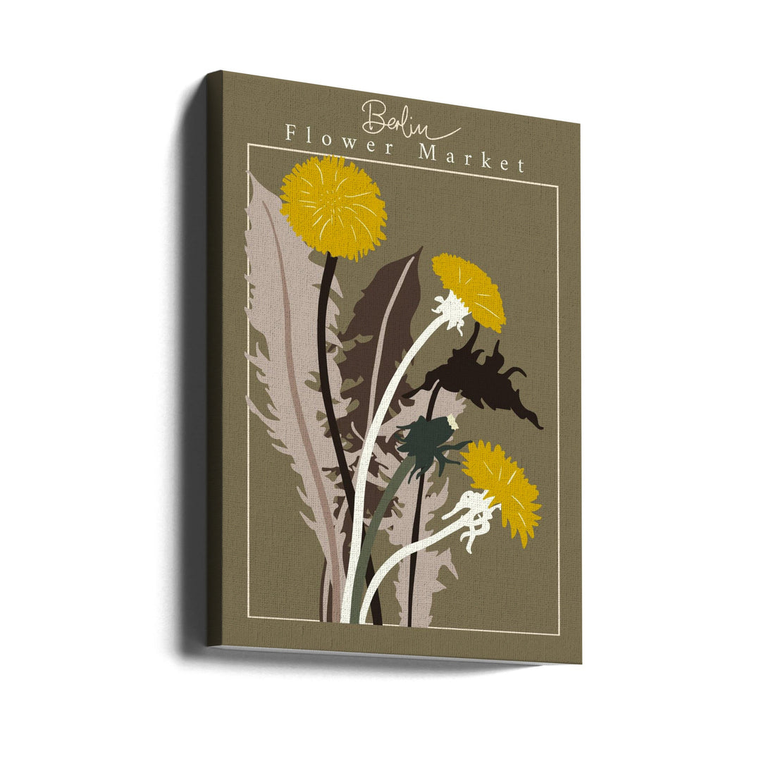 Flower Market Berlin Dandelion - Stretched Canvas, Poster or Fine Art Print I Heart Wall Art