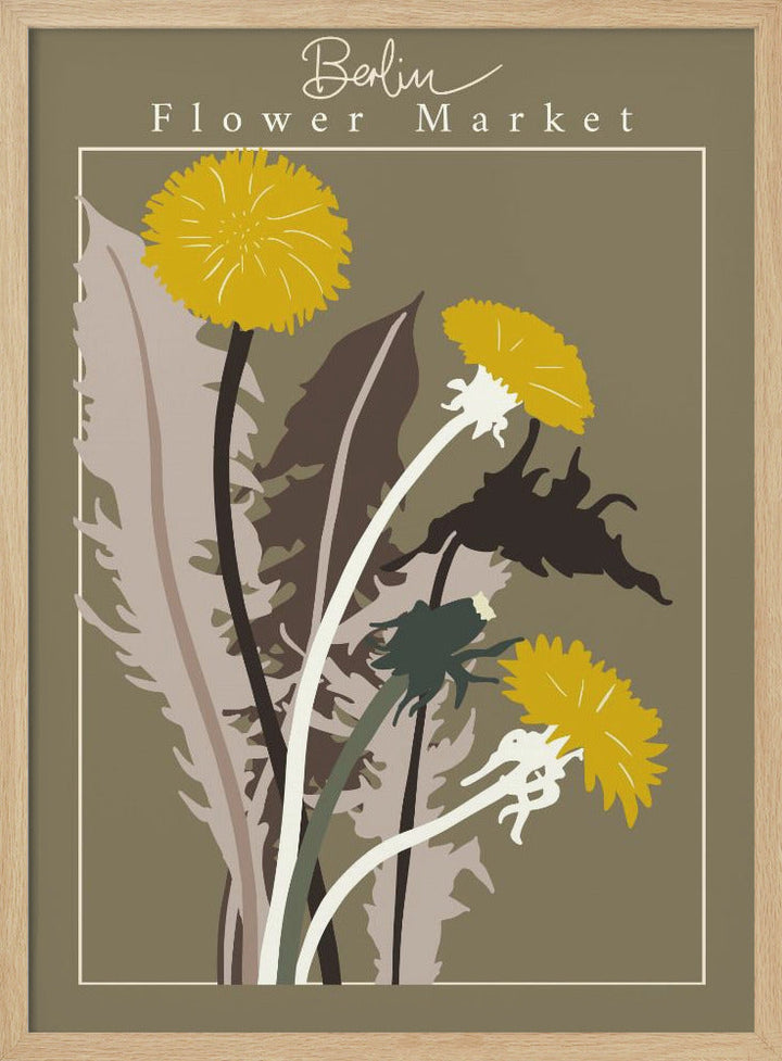 Flower Market Berlin Dandelion - Stretched Canvas, Poster or Fine Art Print I Heart Wall Art