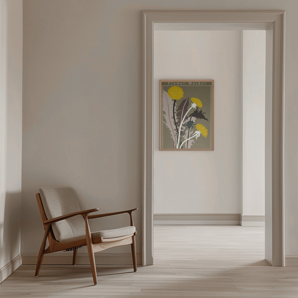 Flower Market Berlin Dandelion - Stretched Canvas, Poster or Fine Art Print I Heart Wall Art