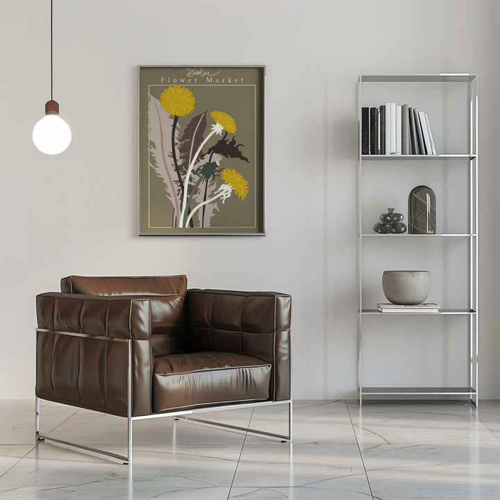 Flower Market Berlin Dandelion - Stretched Canvas, Poster or Fine Art Print I Heart Wall Art