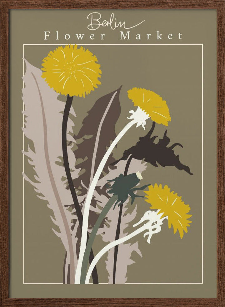 Flower Market Berlin Dandelion - Stretched Canvas, Poster or Fine Art Print I Heart Wall Art