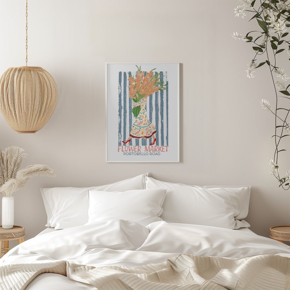 Flower Market Boho Dress - Stretched Canvas, Poster or Fine Art Print - I Heart Wall Art - Poster Print, Canvas Print or Framed Art Print