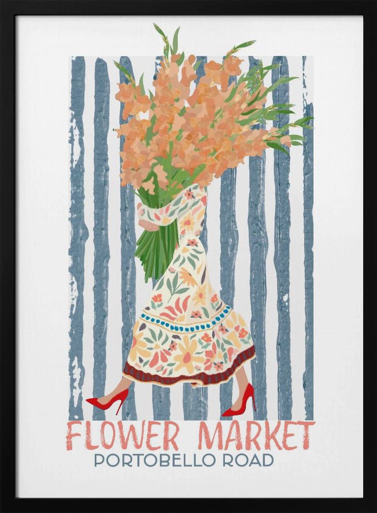 Flower Market Boho Dress - Stretched Canvas, Poster or Fine Art Print - I Heart Wall Art - Poster Print, Canvas Print or Framed Art Print