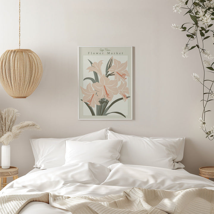 Flower Market Cap Town Amaryllis - Stretched Canvas, Poster or Fine Art Print I Heart Wall Art