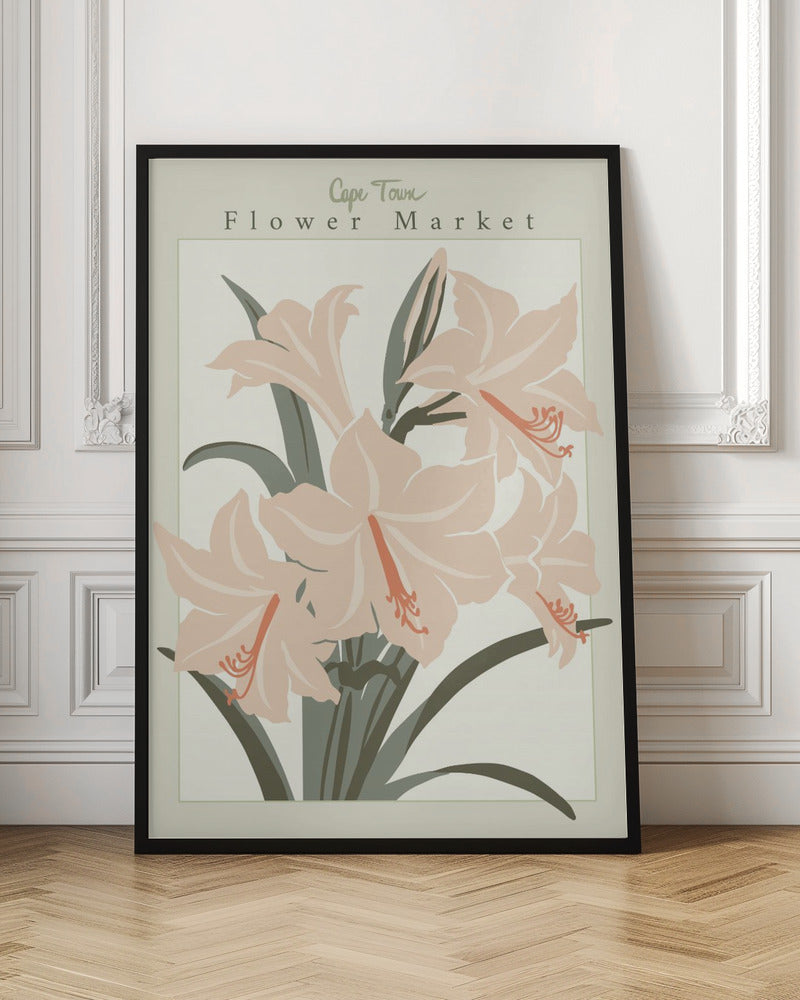 Flower Market Cap Town Amaryllis - Stretched Canvas, Poster or Fine Art Print I Heart Wall Art