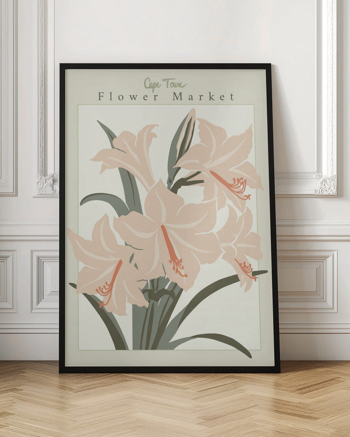 Flower Market Cap Town Amaryllis - Stretched Canvas, Poster or Fine Art Print I Heart Wall Art